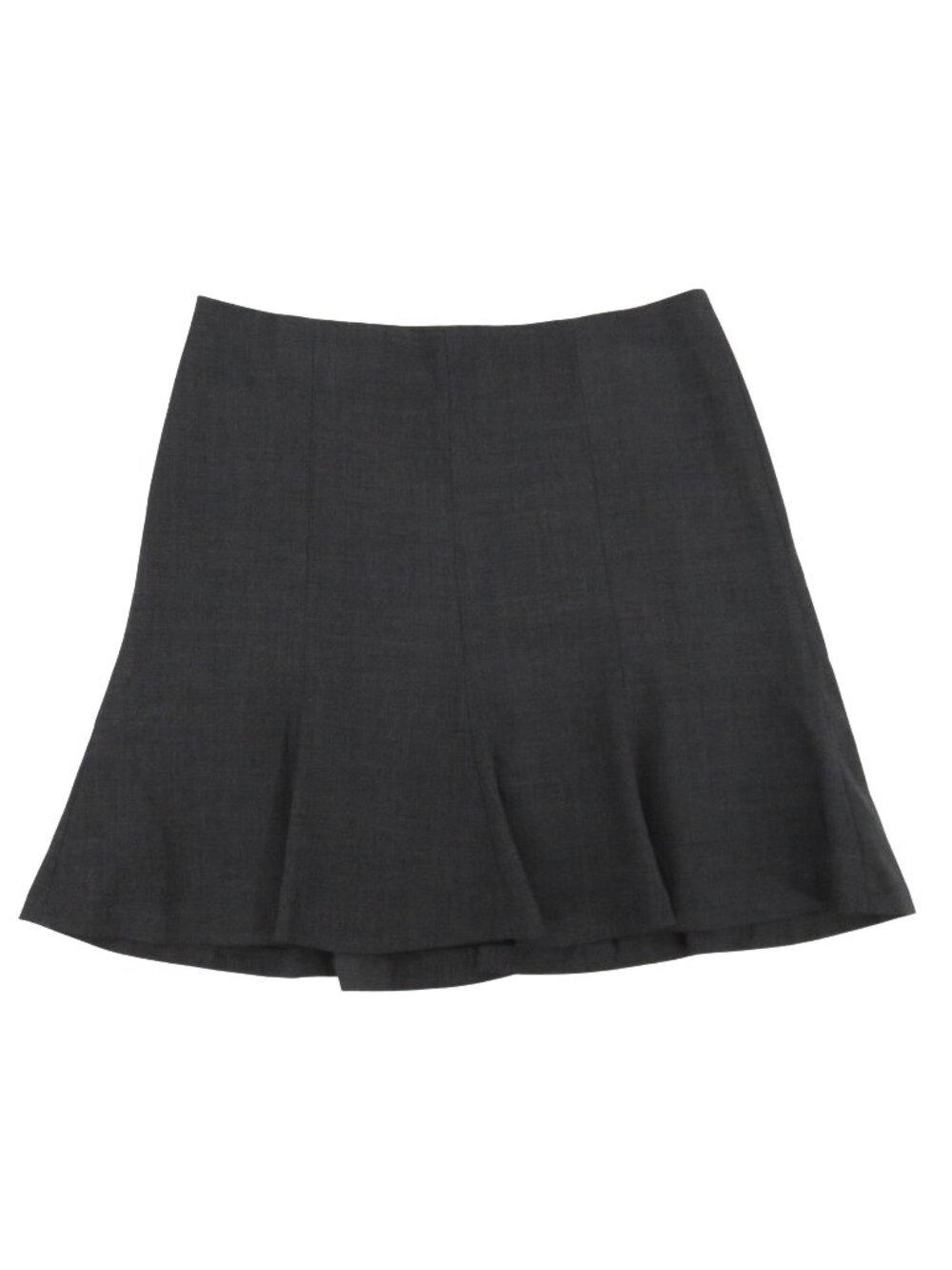 Express Women 4 Gray Grey Wool Blend Fit Flare Career Work Suit Skirt No Pockets